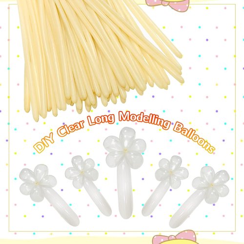 260 Pack Clear Long Balloons | Thickened Latex Twisting Balloons for Animal Models & Party Decor