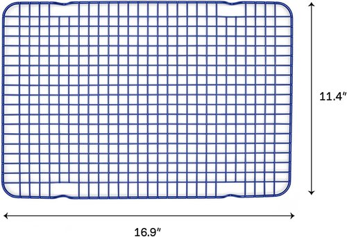 Great Jones Big Chill Cooling Rack - Heavy-Weight Aluminized Steel, Nonstick, 16.9" × 11.4", Oven Safe to 450°F
