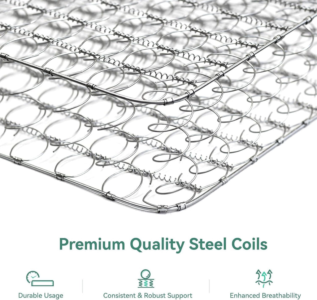Novilla Twin Mattress - 6 Inch Medium Plush Foam & Spring Hybrid | CertiPUR-US Certified for Kids
