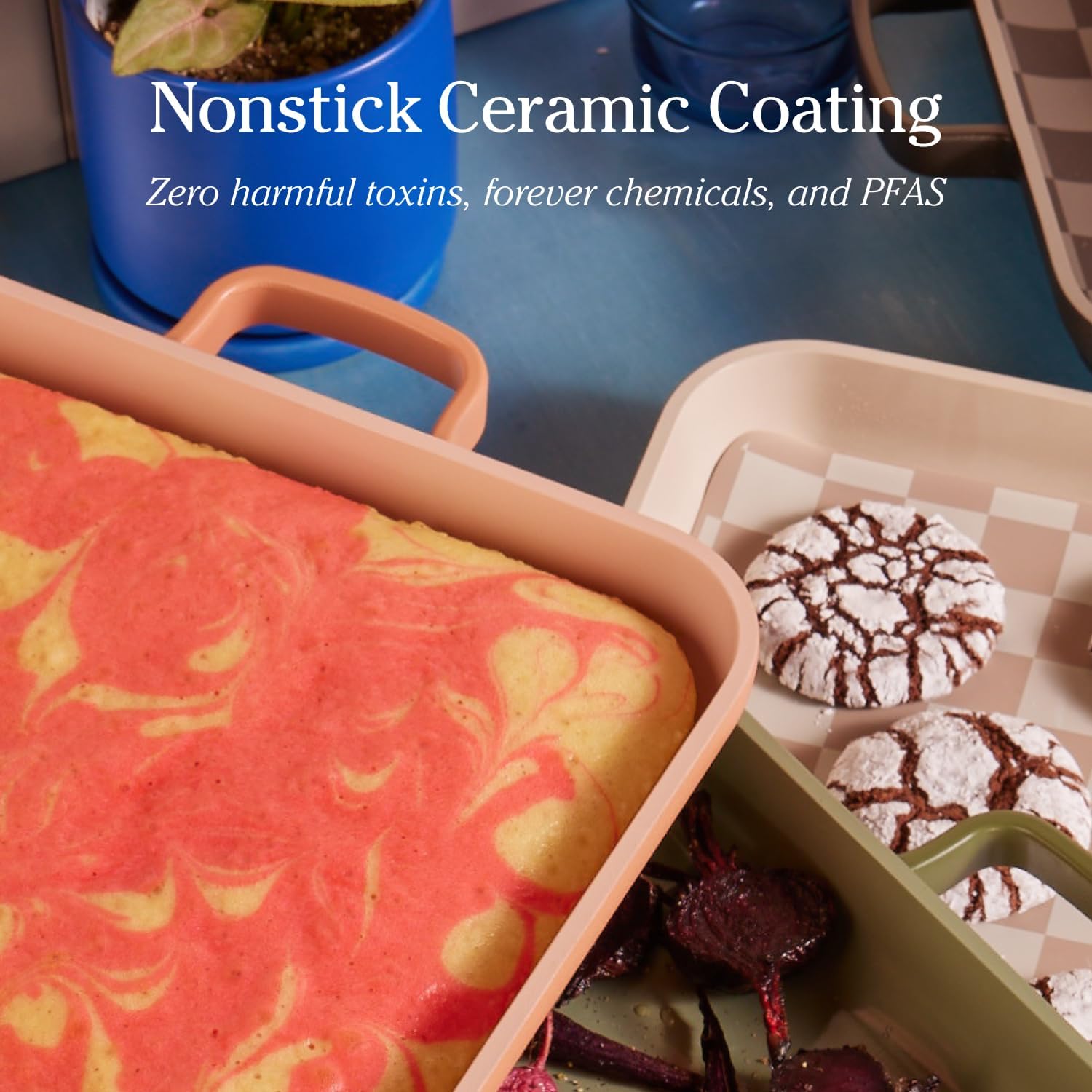 Our Place Griddle Pan - Versatile Nonstick Ceramic Griddle & Sheet Pan | Toxin-Free, Dual-Use Design | 5 Qt Capacity, Oven Safe to 450°F | Char Color