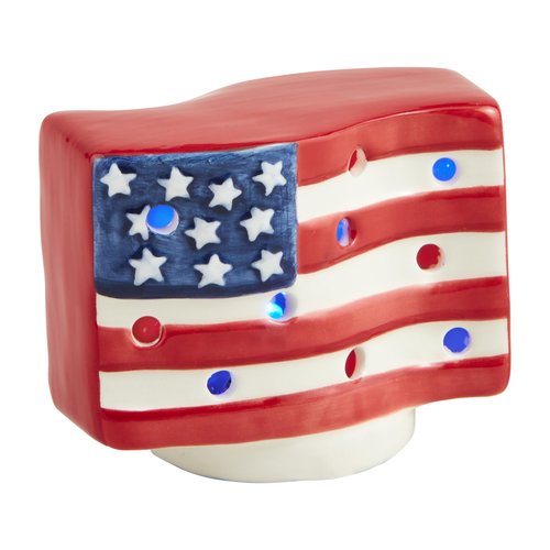Mud Pie Americana Flag Light Up Sitter; 2 1/2" X 3"