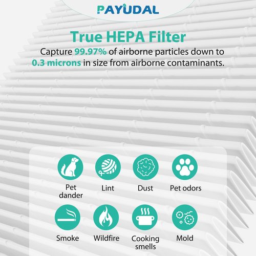 4 Pack G3 A3 Replacement Filter for AMEIFU G3 Sferf-30(FXAP2W) Air Cleaner Puri-fier. Compatible with VEWIOR A3 A3N Filter. for Tailulu HQZZ-260. 3 Stages True HEPA Air Cleaner Filter.