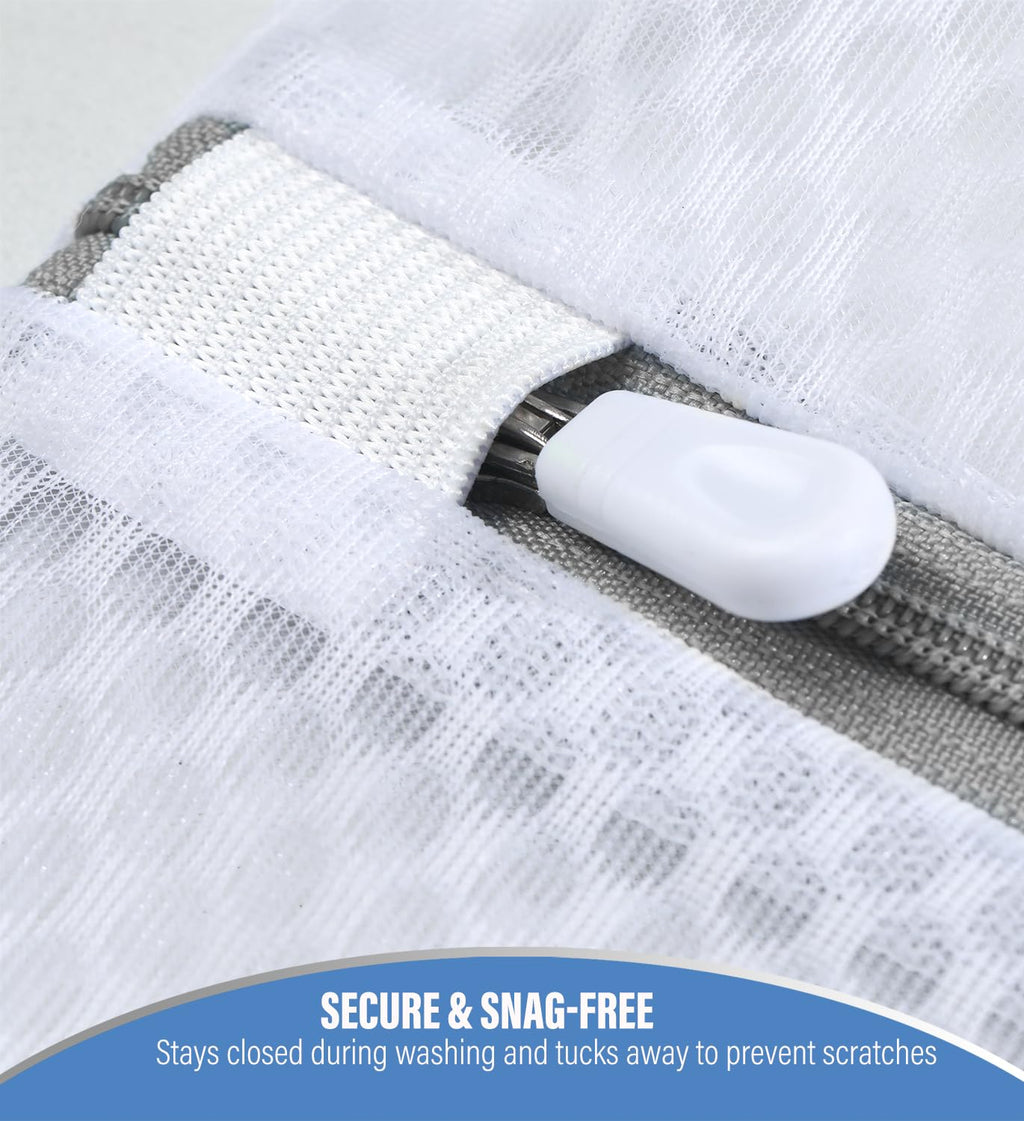 VASSON Premium Mesh Laundry Bags for Delicates with Auto-Lock Zipper - Durable Washing Bag Set for Blouse, Hosiery, Underwear, Bra, and Shoes (5-Piece Set (All-Purpose))