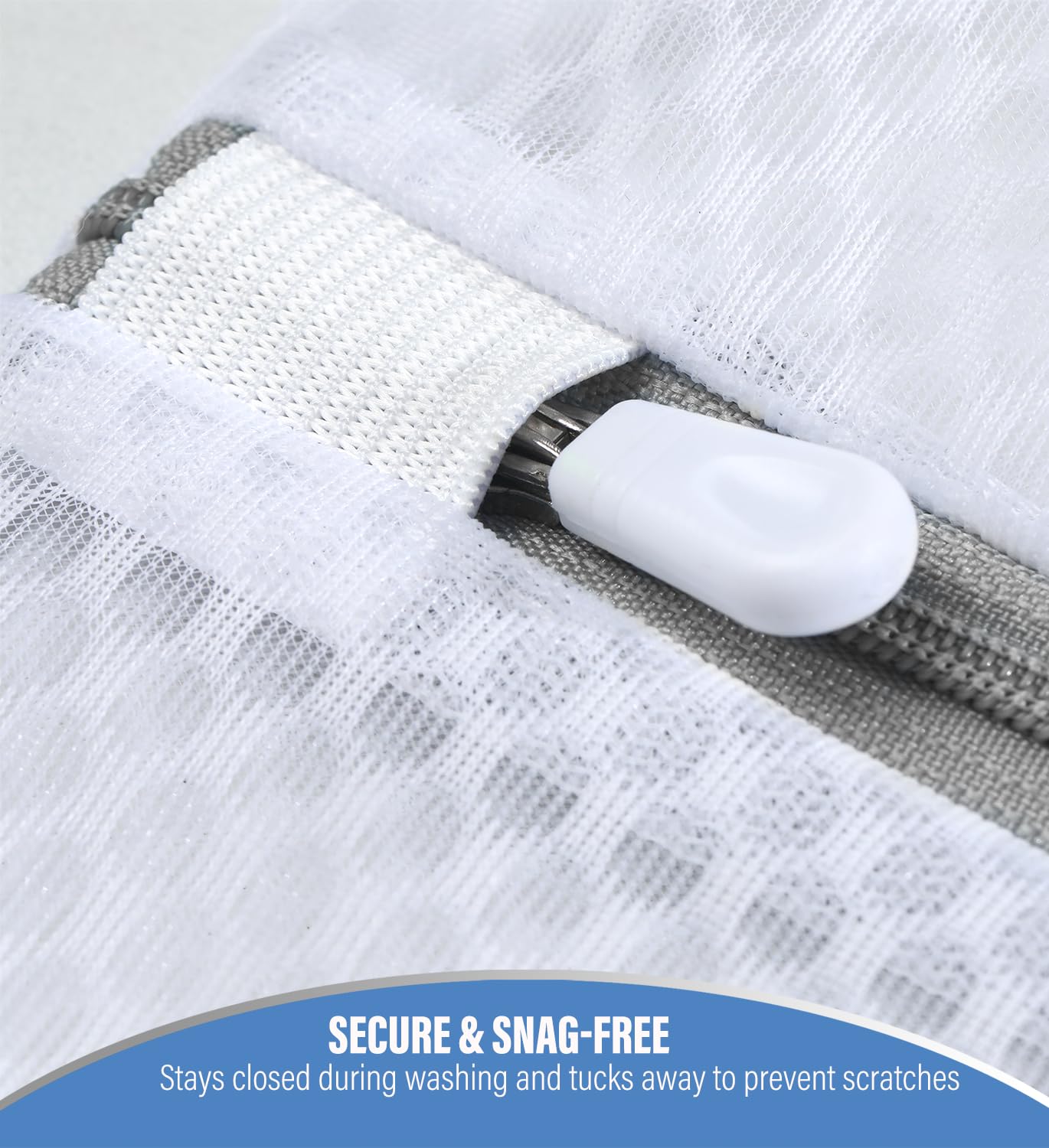 VASSON Premium Mesh Laundry Bags for Delicates with Auto-Lock Zipper - Durable Washing Bag Set for Blouse, Hosiery, Underwear, Bra, and Shoes (5-Piece Set (All-Purpose))