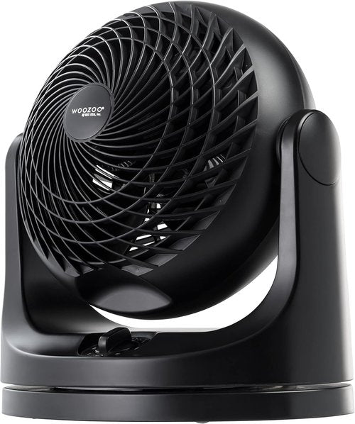 IRIS USA WOOZOO Desk Fan - Oscillating Air Circulator with 3 Speeds & 29dB Quiet Motor | Black
