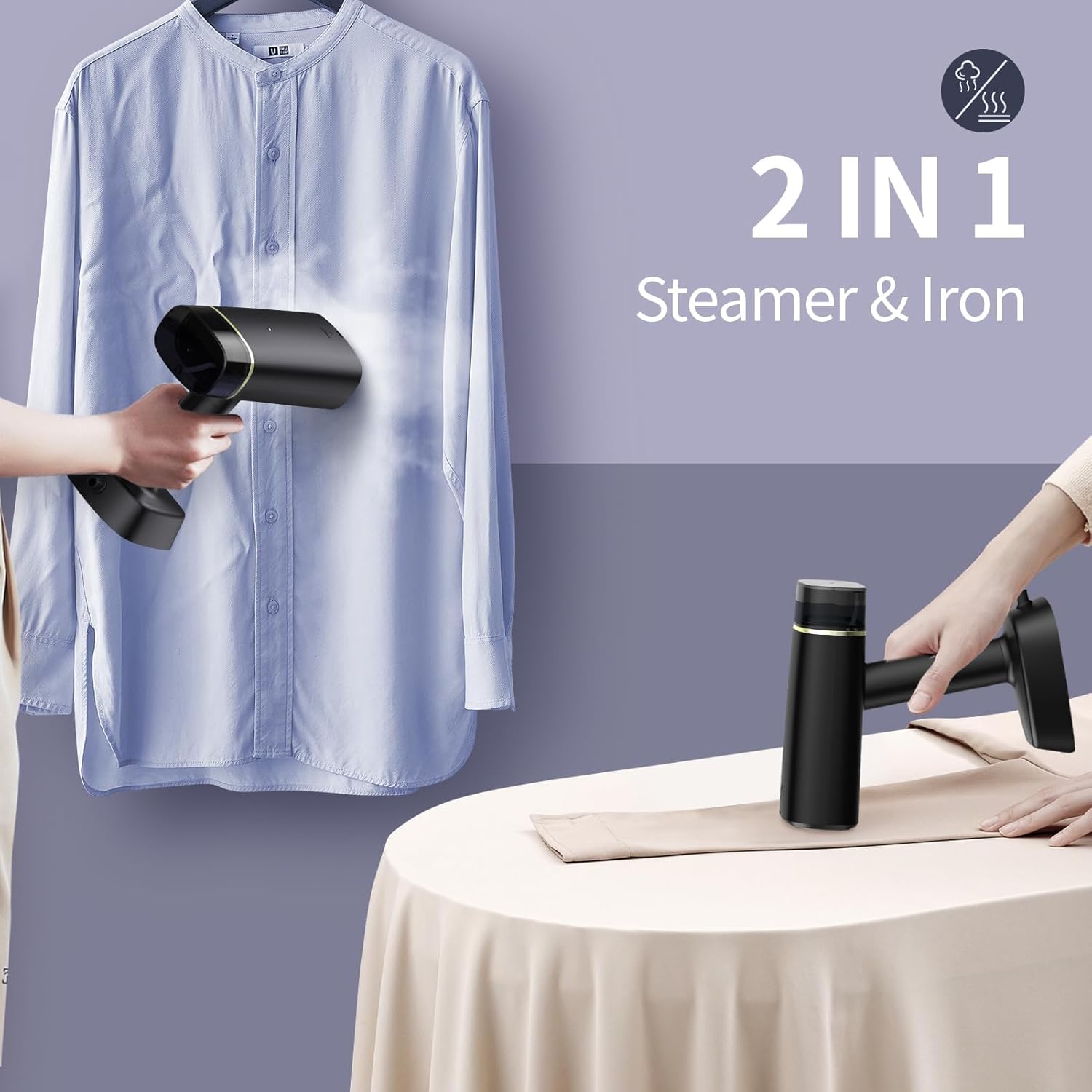 Skiennix Travel Steamer - Dual Voltage Mini Clothes Steamer with European Plug Adapter | Perfect for International Travel