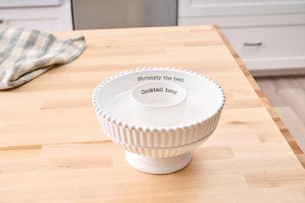 Mud Pie Shrimp Cocktail Chiller Set; 5 1/2" x 9" dia