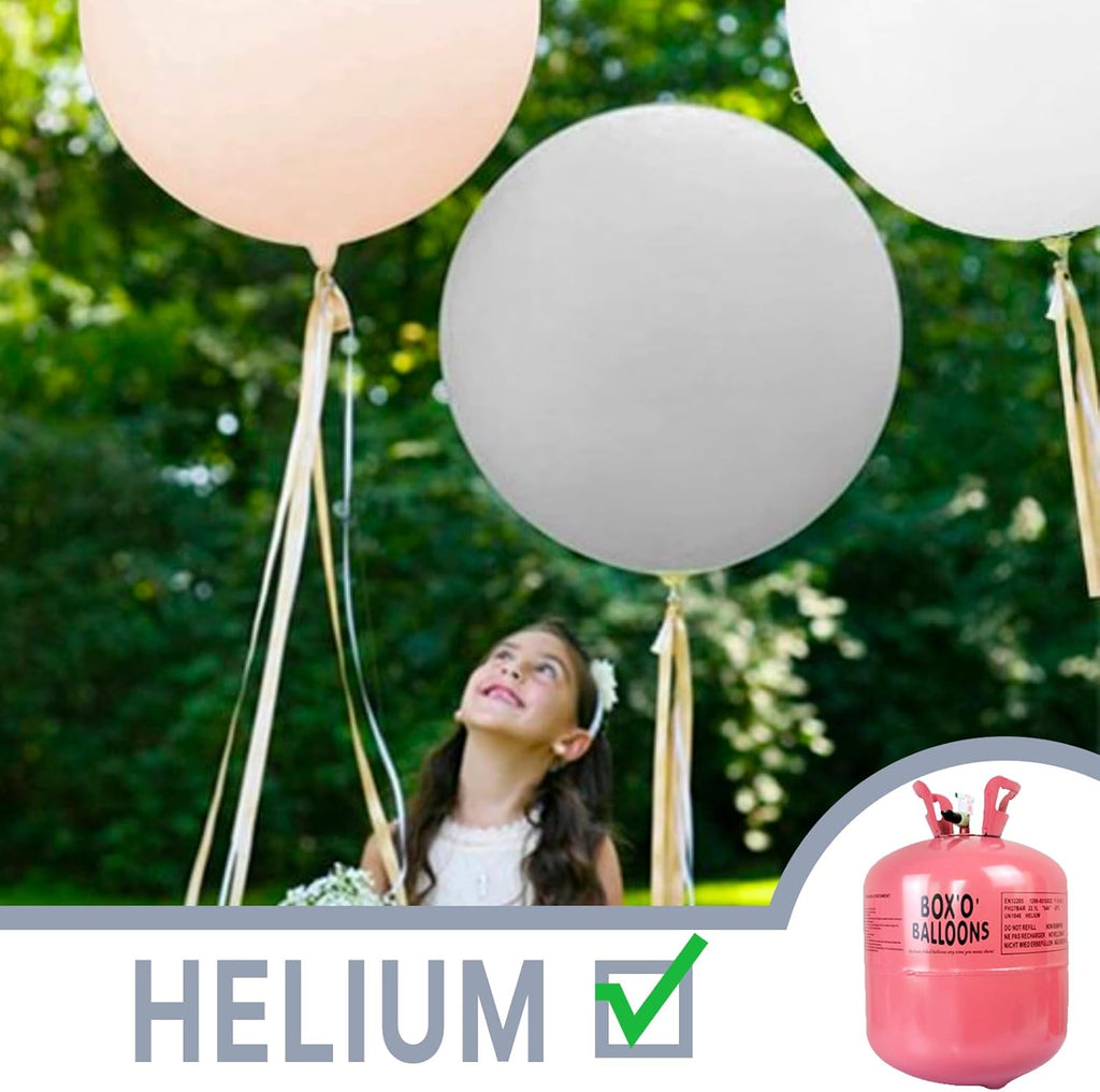 PartyWoo Dusty Blue Balloons - 36 Inch Slate Blue Latex Helium Balloons for Baby Shower & Weddings