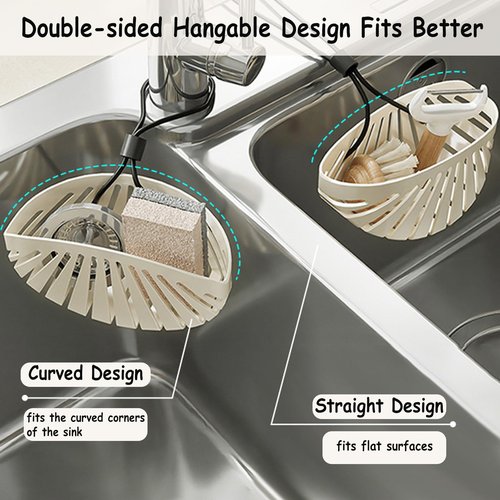 Dancepanda Sponge Holder for Kitchen Sink Suction,Kitchen Sink Organizer Caddy Holder,Dish Sponge Holder