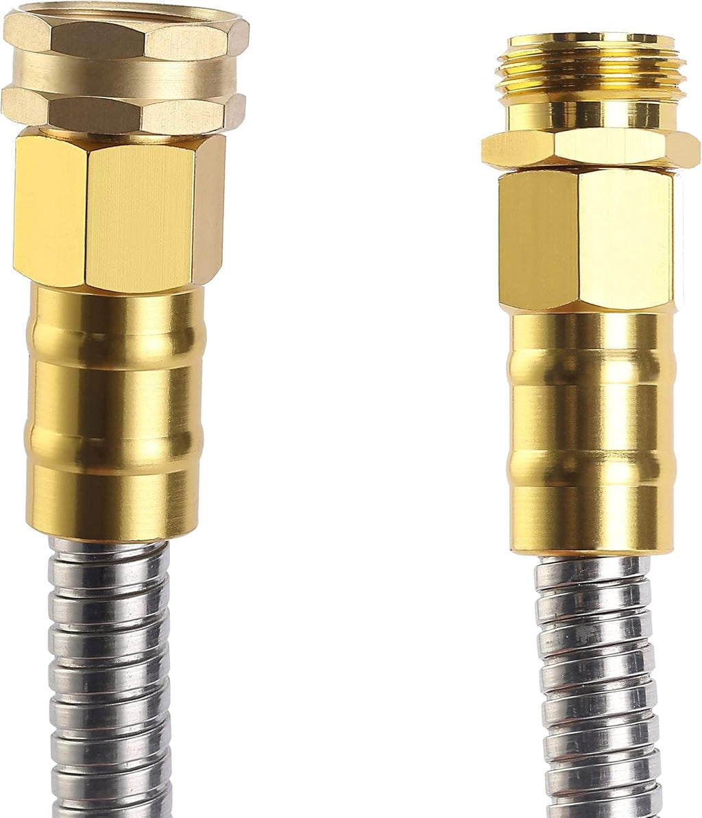 UNCO 10 Feet Stainless Steel Garden Hose - No Kink Design for Easy Handling and Durability
