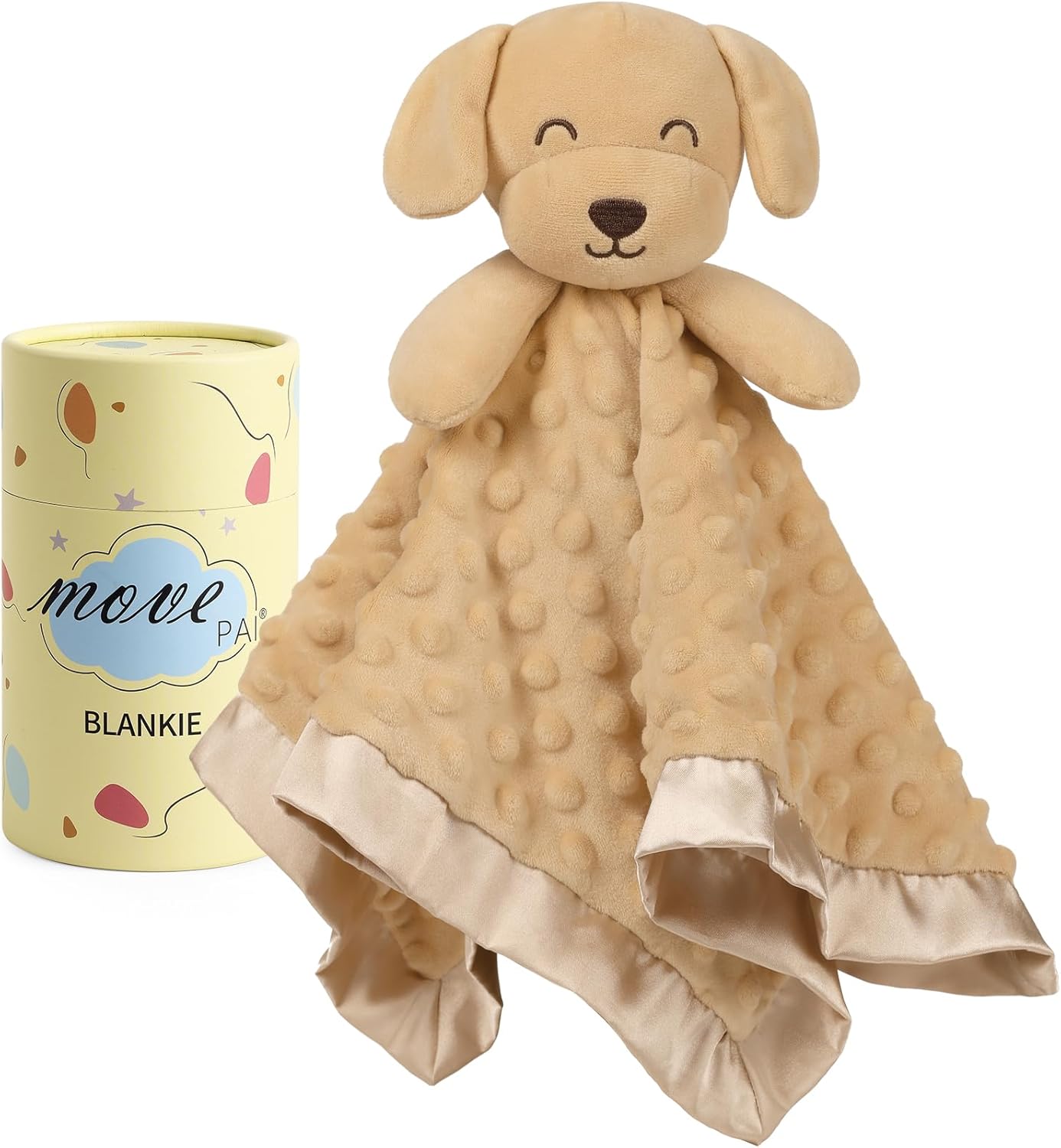 Skiennix Baby Dog Security Blanket - Soft Puppy Lovey Toy for Boys & Girls | 16-Inch Brown Snuggle Gift