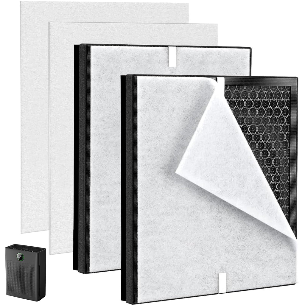 aiyawen PR1 Replacement Filter Compatible with Mooka PR1 Air Purifier,2 Pack H13 filter Activated Carbon