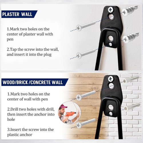 Heavy Duty Garage Hooks - 12 Pack Iron Storage Hangers with Anti-Slip Coating for Tools, Bikes & More