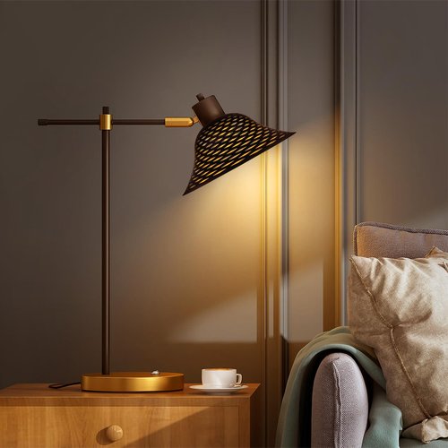 ALUCSET Floor Lamp Shade Replacement for Floor Lamp Shade - Ceiling Fan Replacement Globes 12.2×H4.9" Inches Fitting Opening 1.65" Etching Lozenge Metal Lamp Shade (Black Gold)