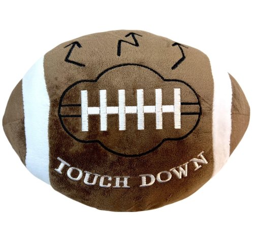 GiftExpress 12-Inch Plush Football Throw Pillow – Stuffed Soft Toy, Game Day Room Decor, Football Theme Cushion for Kids & Sports Fans