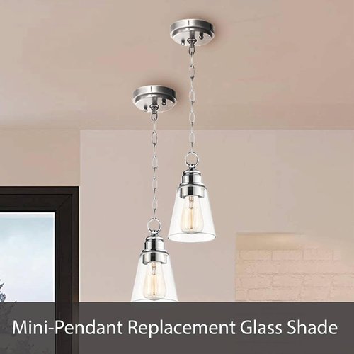 Aspen Creative 23657-61-1,Clear Seeded Glass Shade For Lighting fixture/Vanity Light/Wall Light/Pendent,Size:4-7/8"D x6"H