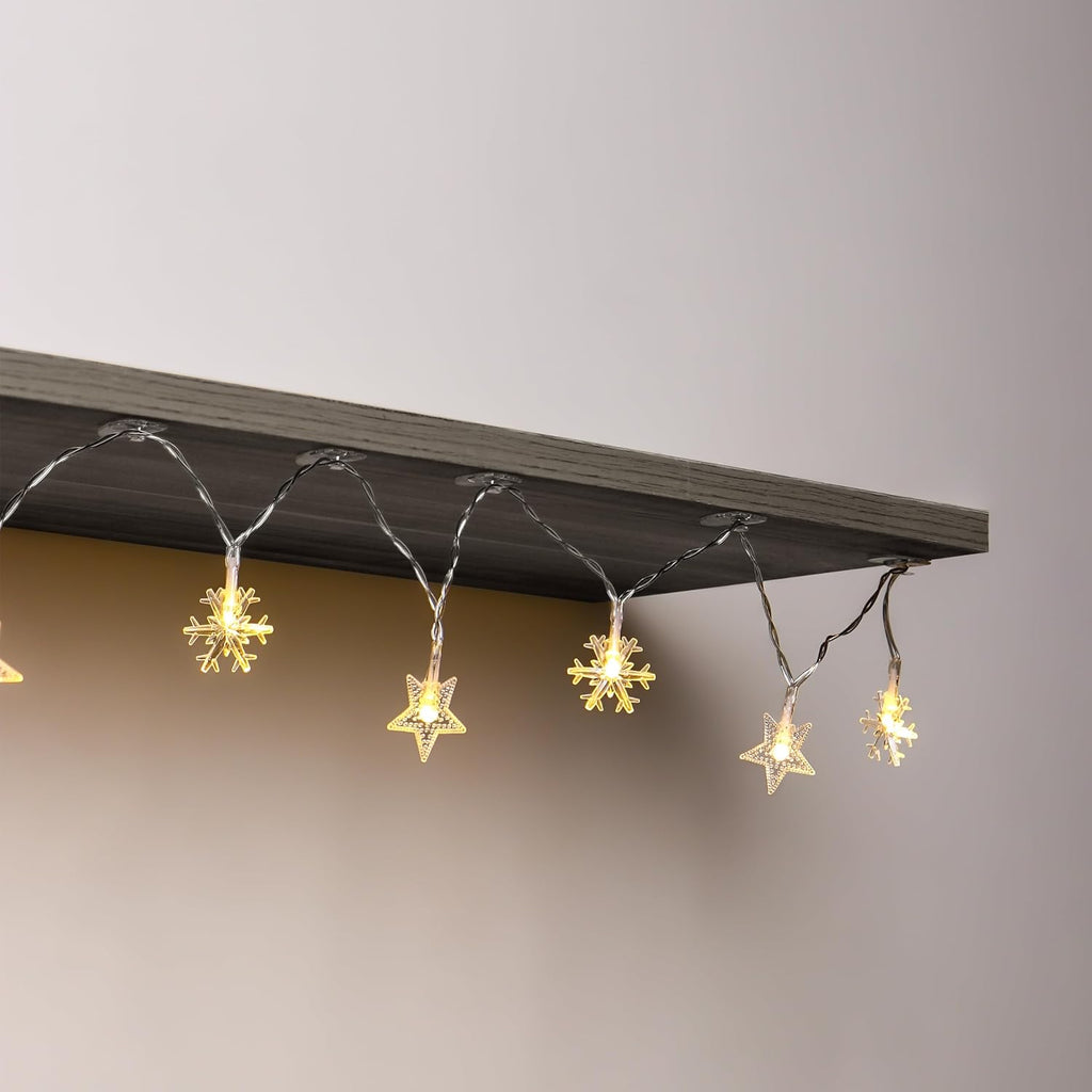 MOVELYST Mini Clear Light Clips - 100 Damage-Free Indoor Wall Hooks with 120 Adhesive Strips for Easy Christmas Decoration