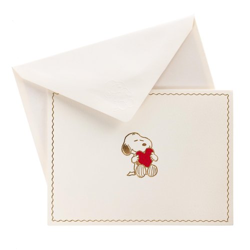 Graphique Peanuts Designer Cards Luxe Collection, Gold Foil Embossed Stationery Boxed Set, 10 Blank Cards with 11 Envelopes, All Occasion Greetings, 5.25" x 3.8"