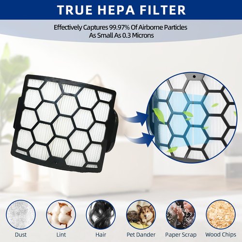 LA802 LA702 LA502 Filters Compatiable With Shark LA700, LA322,LA301,LA300, LA455, LA360 Rotator Lift-Away ADV DuoClean PowerFins Upright Vacuum - Part#XHF320 & XFFK320