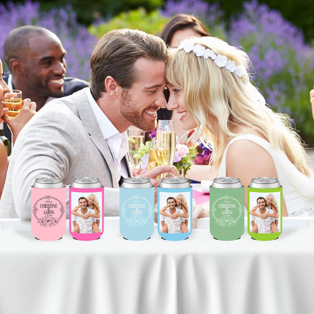 Skiennix Custom Can Cooler - Insulated Drink Holder for 12 oz Cans & Bottles | Perfect for Weddings & Parties