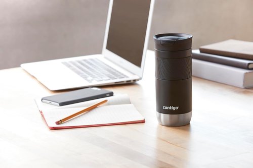Contigo Byron Travel Mug - Vacuum-Insulated Stainless Steel | Leak-Proof, BPA-Free, 16oz, Licorice