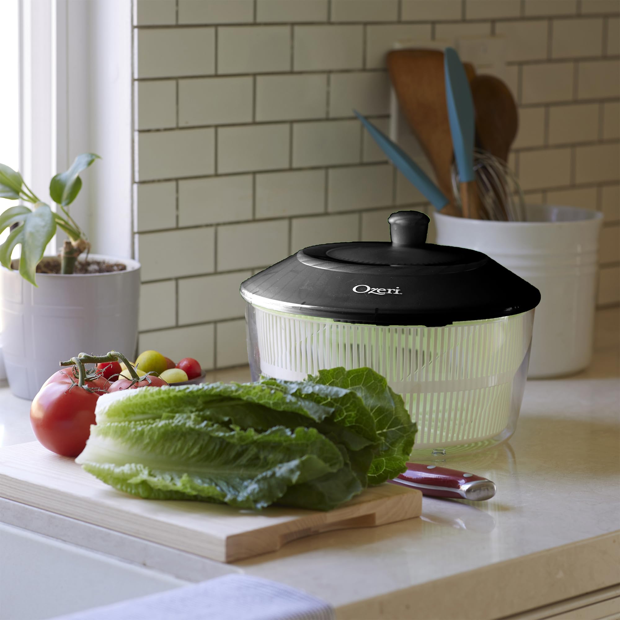 Ozeri Italian Made Fresca Salad Spinner and Serving Bowl, BPA-Free