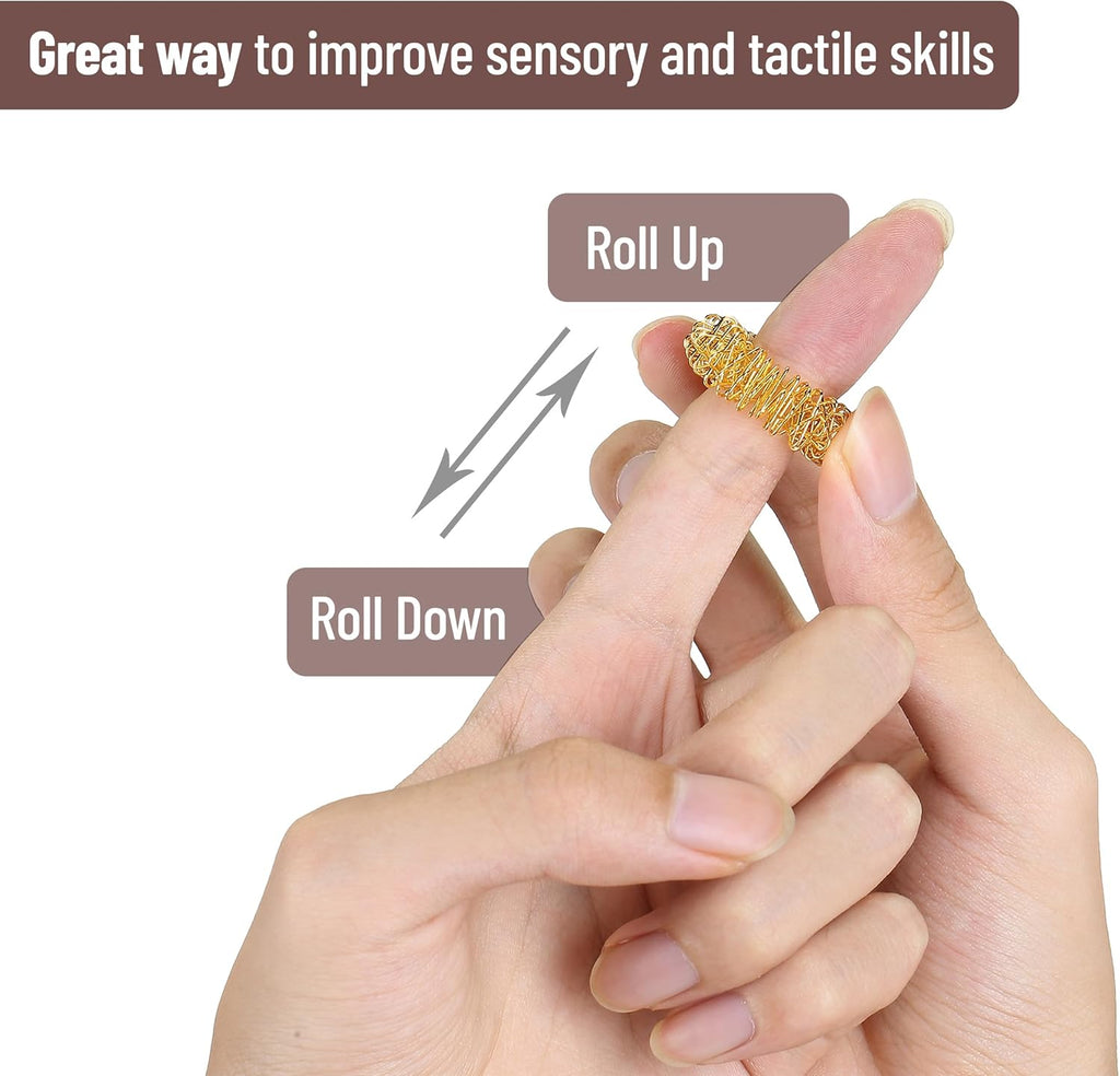 Mr. Pen Spiky Sensory Rings - 10 Pack of Jewel Tones for Stress Relief & Fidgeting | Ideal for ADHD & Anxiety