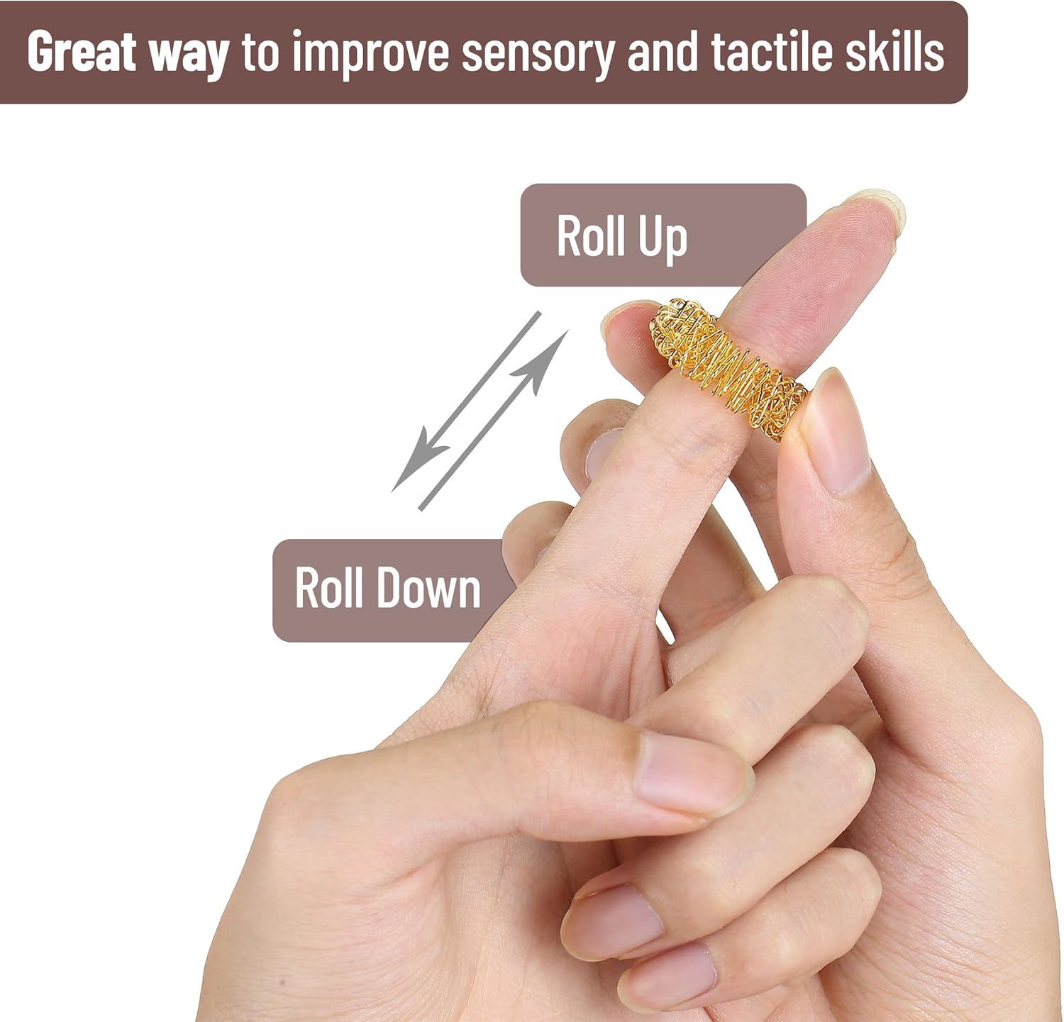 Mr. Pen Spiky Sensory Rings - 10 Pack of Jewel Tones for Stress Relief & Fidgeting | Ideal for ADHD & Anxiety
