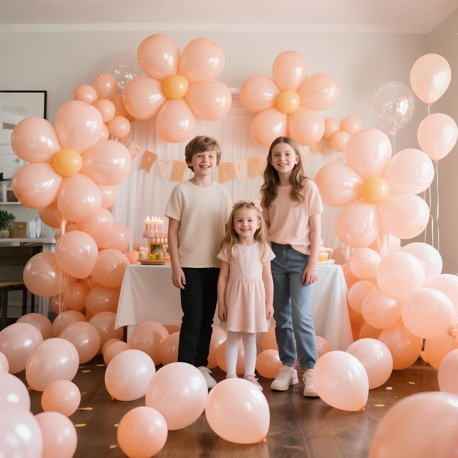 Pastel Orange Balloons by [Brand Name] - 110pcs 12-Inch Latex Balloons for Birthday Parties & Baby Showers