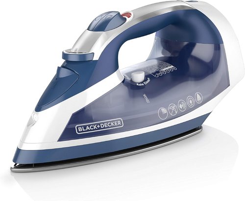 BLACK+DECKER Cord Reel Iron - Nonstick Soleplate for Effortless Ironing | Model ICR16X