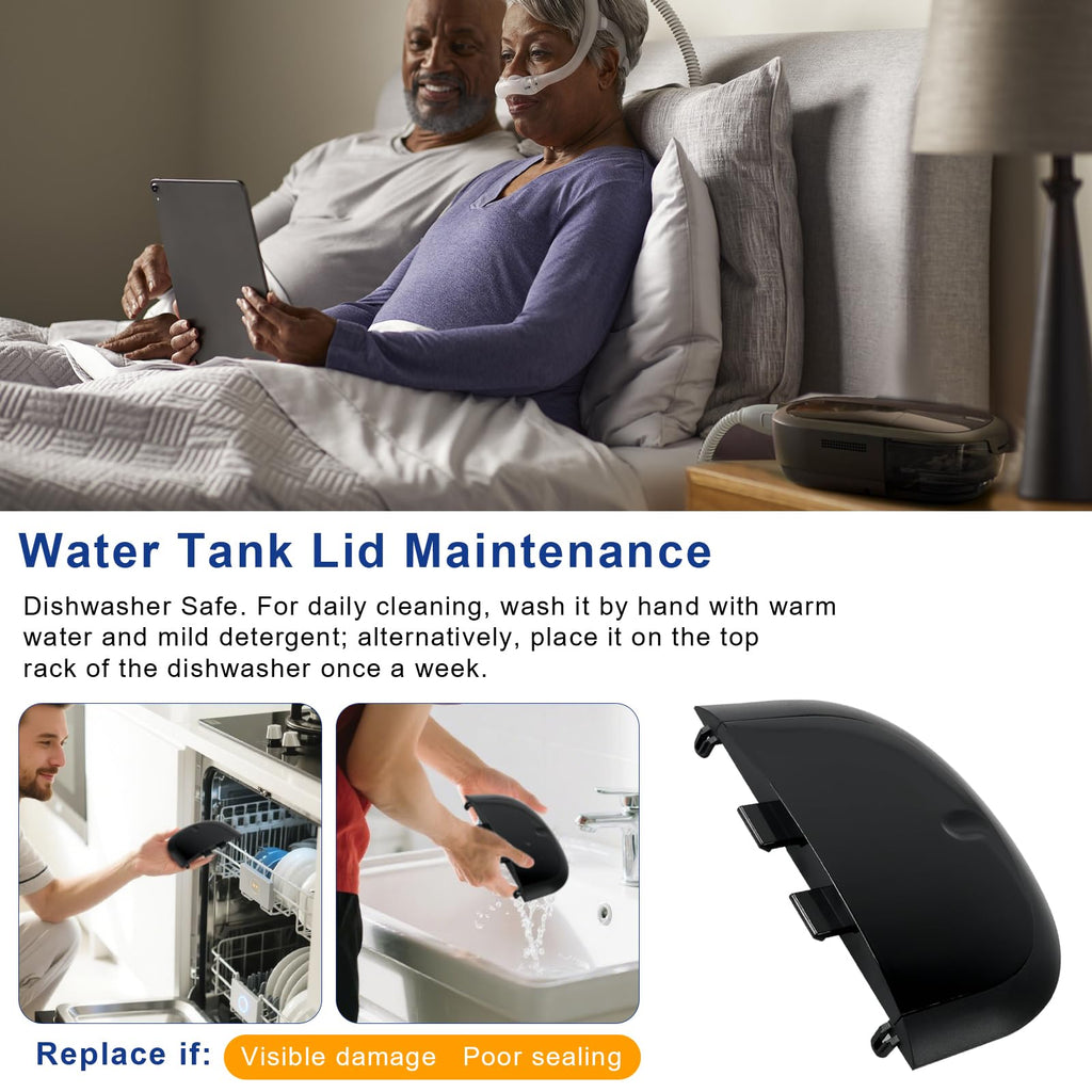 Water Chamber Lid Replacement for Dream-Station 2 (DS2) Humidifier Water Tank, Humidifier Water Tank Cover Replacement Part, Replacing Broken Humidifier, Lid Only