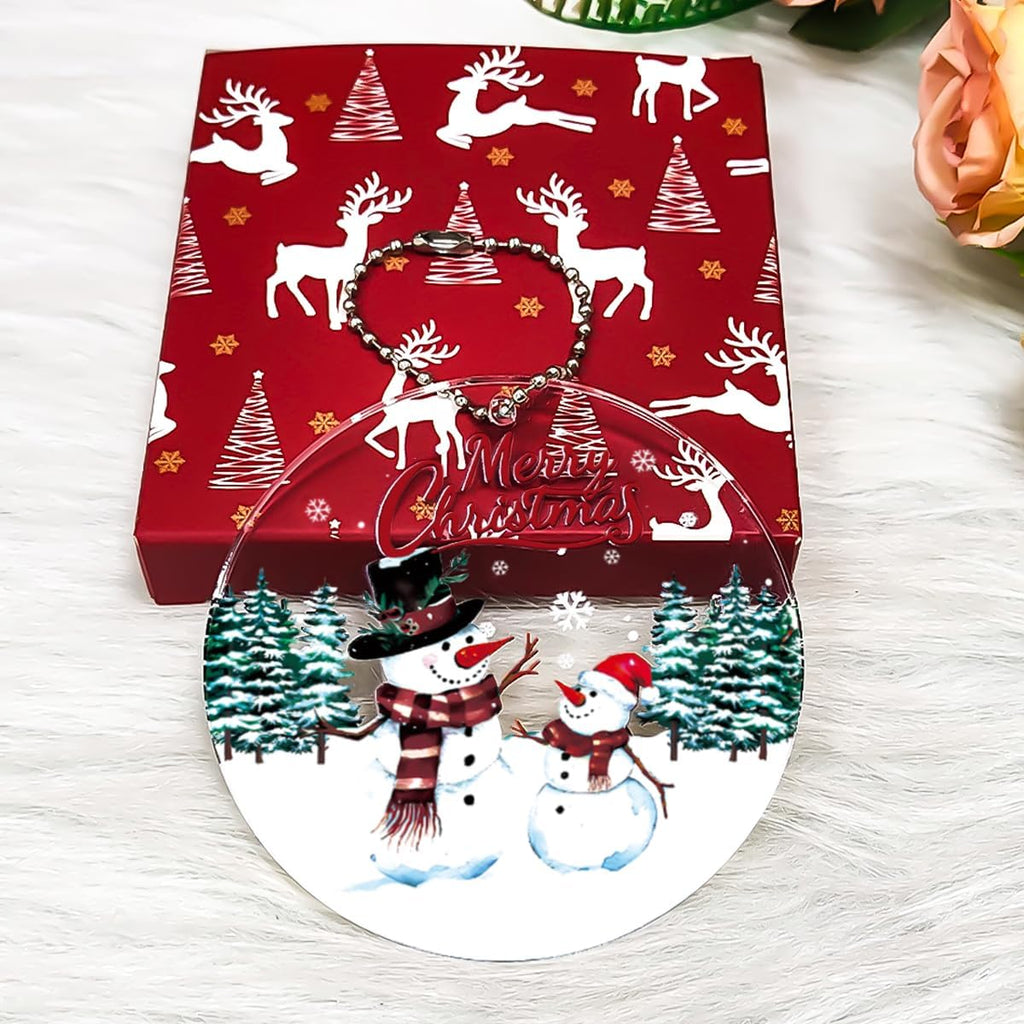 Snowman Christmas Ornaments 2025 - Unique Acrylic Ornaments for Tree Decor | Perfect Gifts for Women