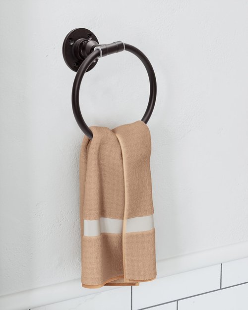 Design House Kimball Towel Ring in Satin Black