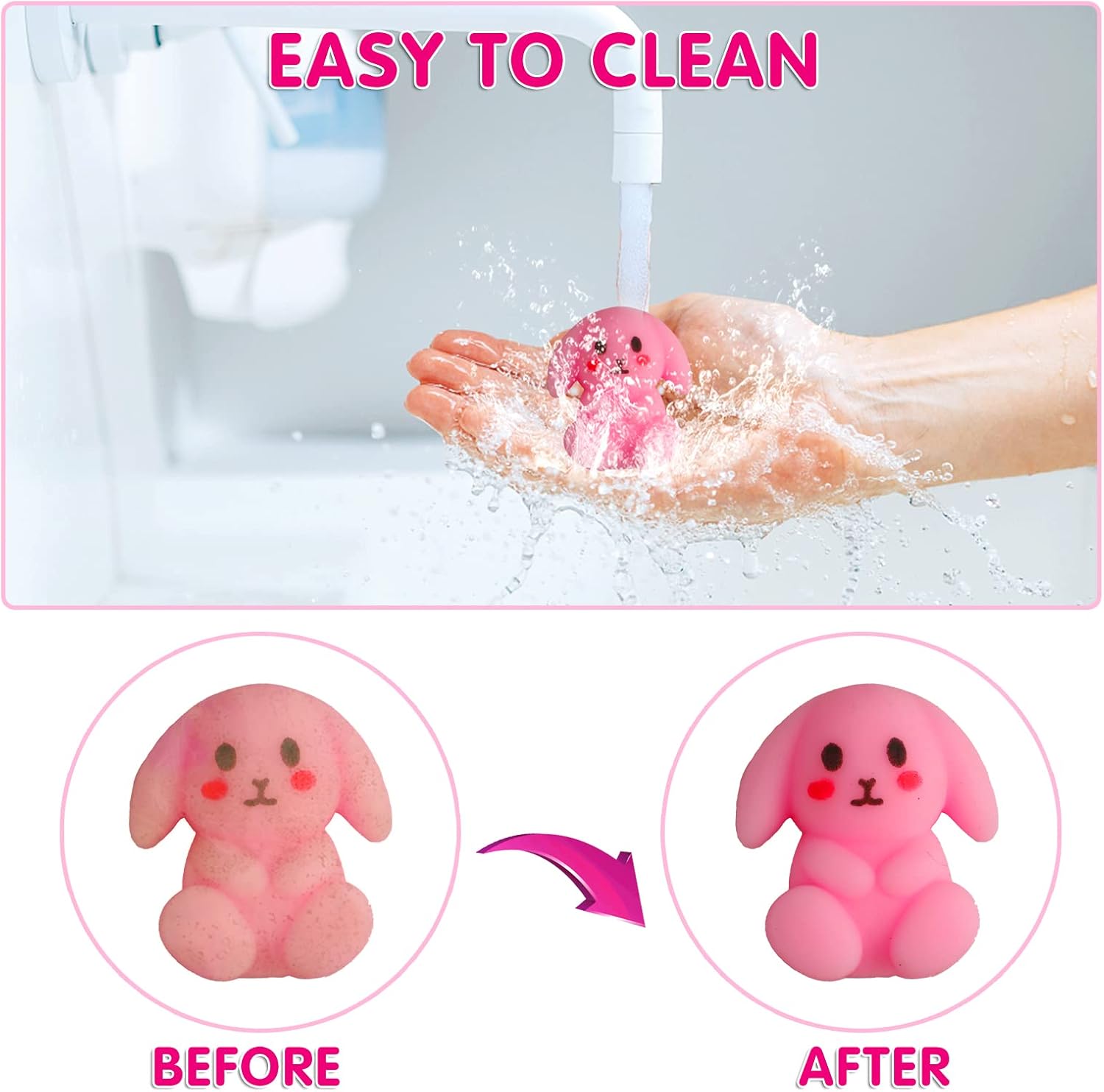 Skiennix Kawaii Squishies - 100 Pcs Mochi Stress Relief Toys for Kids | Perfect Party Favors & Classroom Prizes