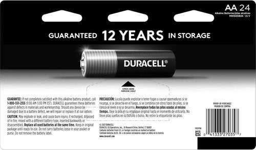 Duracell Coppertop AA Batteries - Long-Lasting Alkaline Power Boost | 24 Count Pack for Home & Office