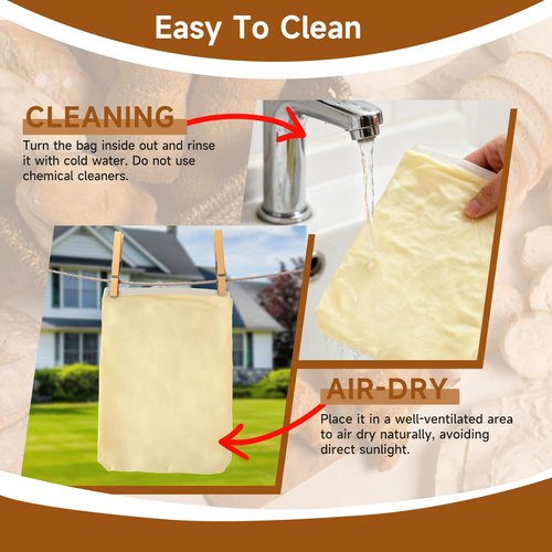 2 Packs Beeswax Bread Bags for Homemade Bread Sourdough, XL Linen Reusable Bread Bag for Homemade bread, Sourdough Bread Storage Bags to Keep Fresh - 17x13 Inch