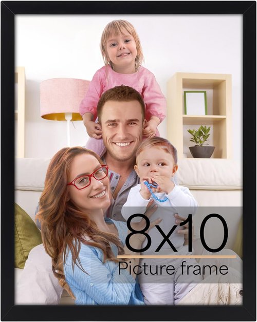 Giftgarden 8x10 Picture Frame - Sleek Black Design for Wall or Tabletop Display