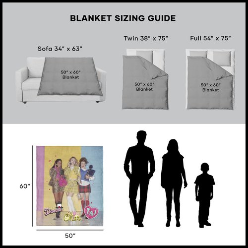 Northwest Paramount Clueless Dionne Cher Tai Silk Touch Throw Blanket, Cozy for All Seasons, Lightweight for Couch, Sofa, Boys Girls Bedding, 50x60 Inches