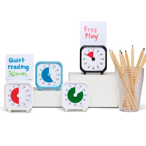Time Timer 3 Inch Visual Timer – 60-Minute Quiet Portable Countdown Timer for Kids, Teachers, Students & Adults – Helps with Focus, Transitions, ADHD, Autism & Time Blindness – (Blue & White)