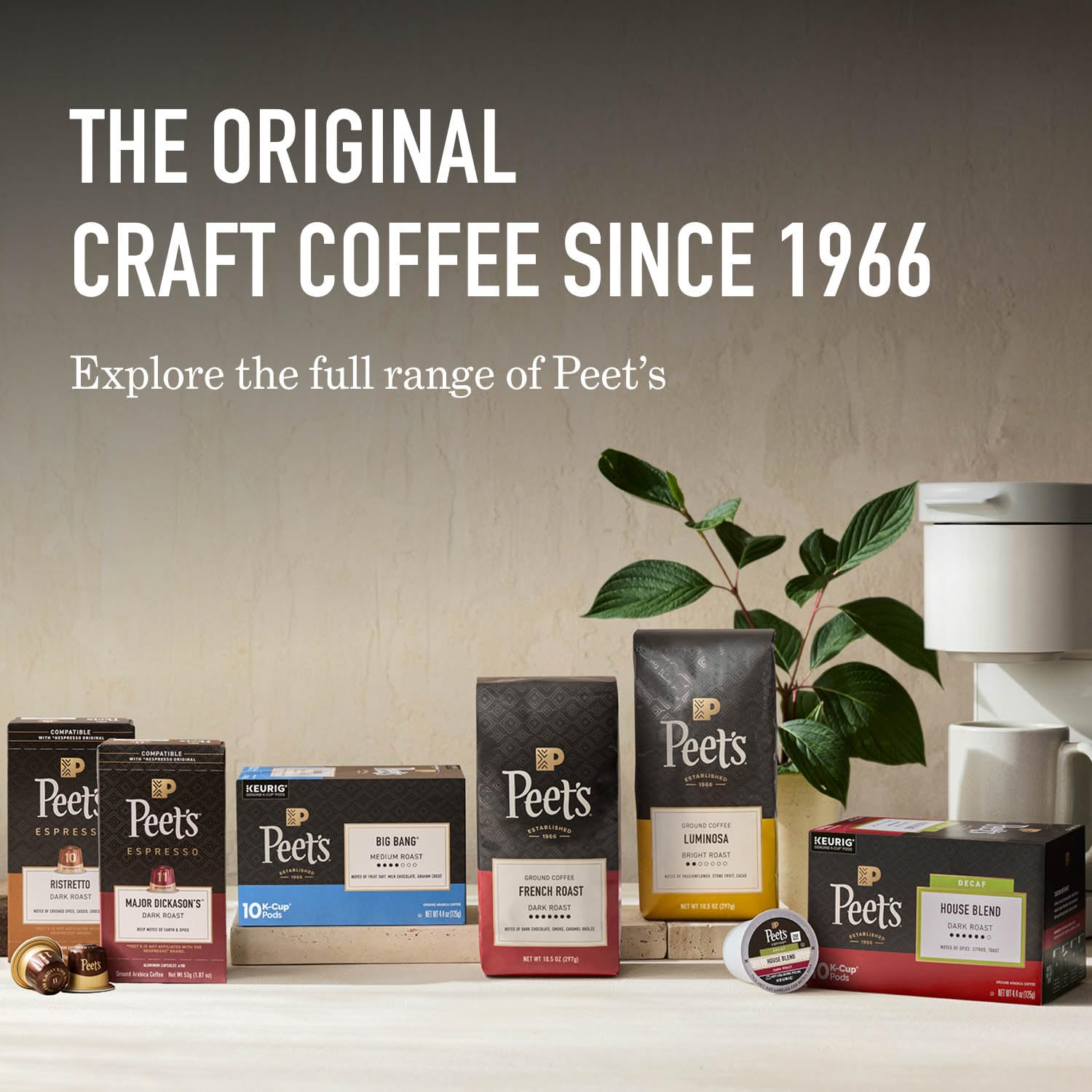 Peet's Coffee, Medium Roast Espresso Capsules, Compatible with Nespresso Original Machine, 100% Arabica Coffee - Crema Scura Intensity 9, 100 Count (10 Boxes of 10 Espresso Capsules)