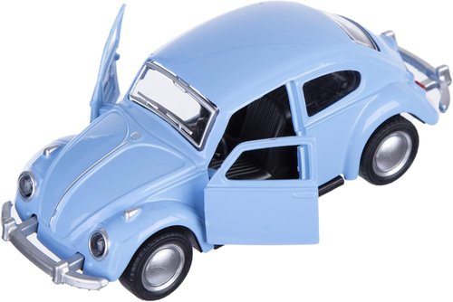 Berry President 1967 Classic Beetle Bug Diecast Metal Pull Back Car Model Toy - Sky Blue | Perfect Gift for Kids
