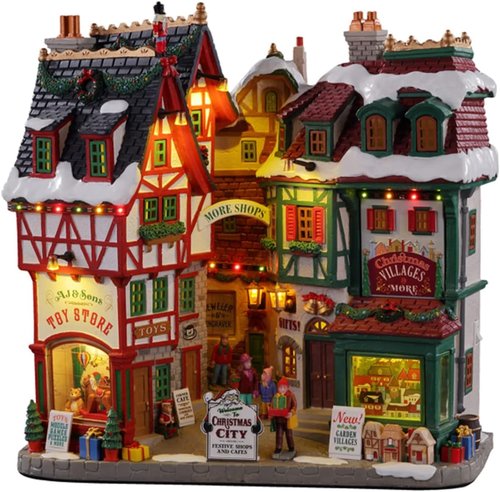 Lemax Christmas Village | Battery Operated Christmas City Decor - 4.5V, Festive Holiday Display