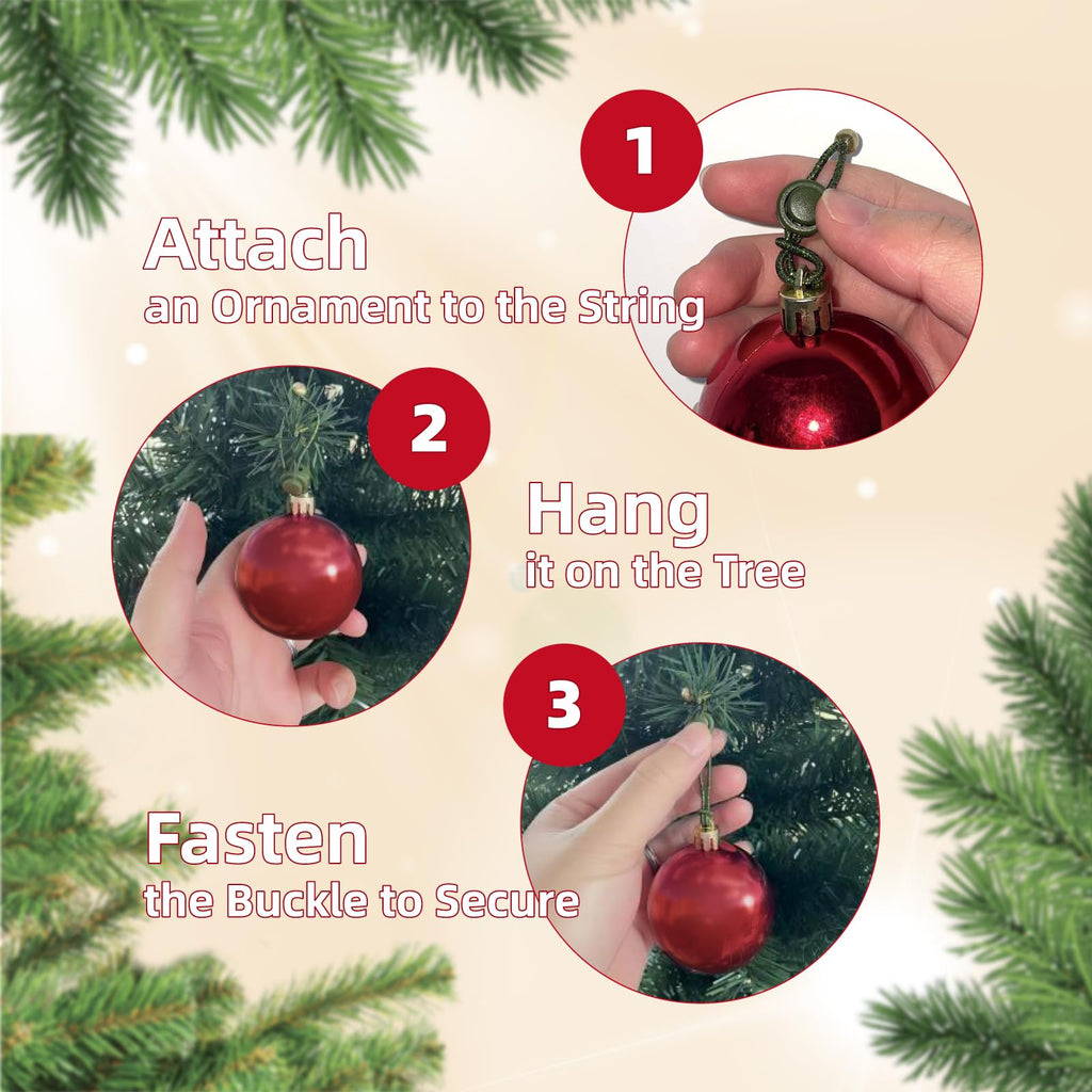 Christmas Ornament Guardian, Adjustable Ornament Hooks for Hanging Small Large Heavy Ornaments, Ornaments Hanger Hooks for Christmas Tree Hanging Holiday Ornaments (36)