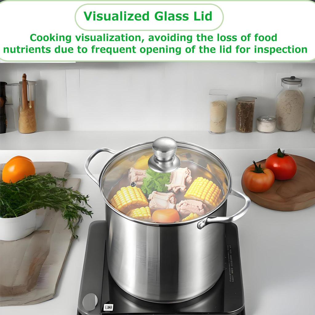 KILOGORGE 21.5QT Stainless Steel canning pot with rack and lid & canning kit set,water bath canner for canning Beginners,7 pcs Canning Supplies Kit,Compatible with natural gas and induction cookers