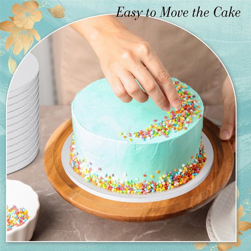 Layhit 36 Pack 12 Inch Cake Boards 1/2" Thick Round Cake Drum Sturdy Corrugated Cardboard Base Decorating Supplies for Wedding Birthday Party Heavy or Multi Layer, White