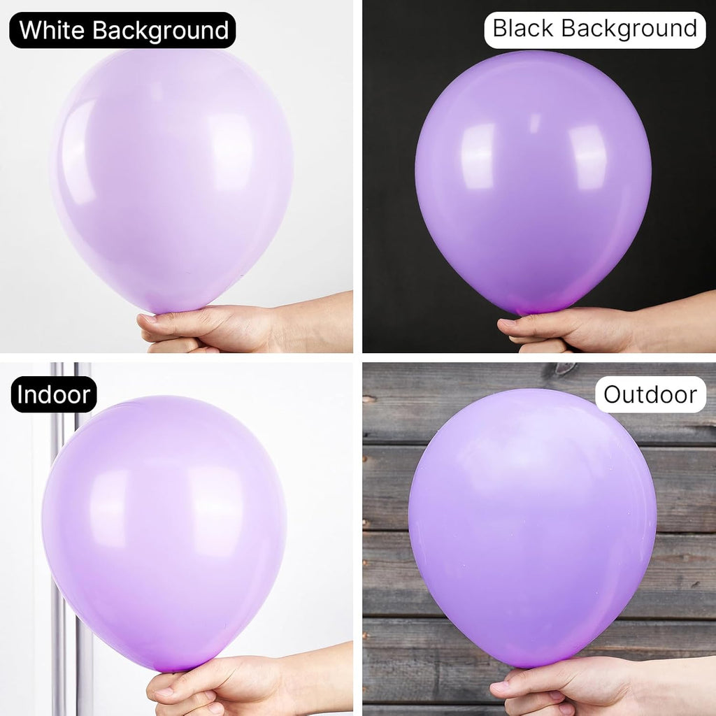 PartyWoo Lavender Balloons - 100pcs 12 Inch Light Pastel Purple Latex Helium Balloons for Celebrations