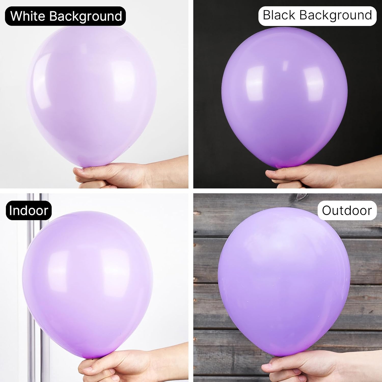 PartyWoo Lavender Balloons - 100pcs 12 Inch Light Pastel Purple Latex Helium Balloons for Celebrations