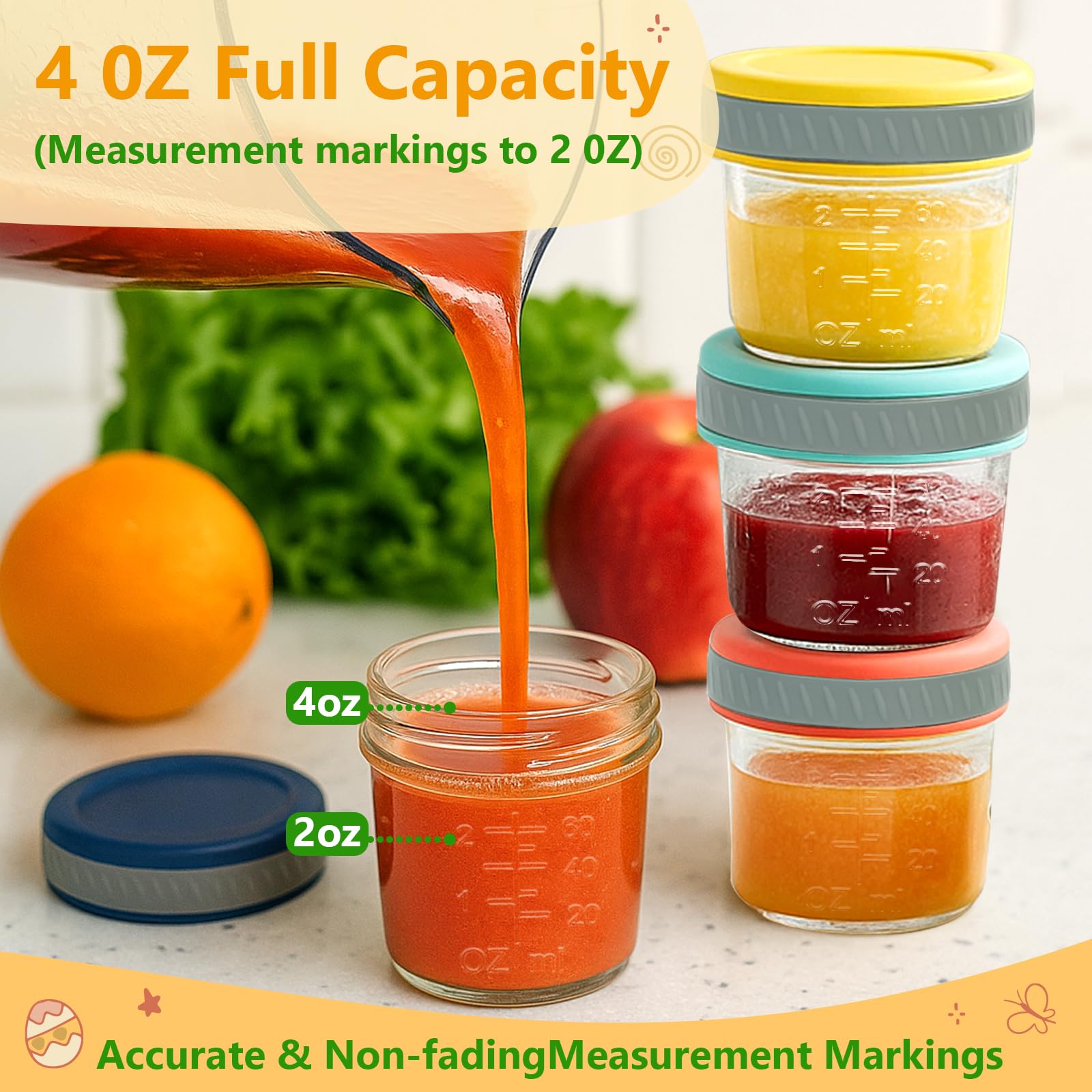 Tronco 12 oz Glass Sippy Cup for Kids & Toddlers | Mason Jar Smoothie Cups with Spill-Proof Silicone Straws, Non-Slip Silicone Sleeves & Lids, BPA-Free Snack Cups, Dishwasher Safe