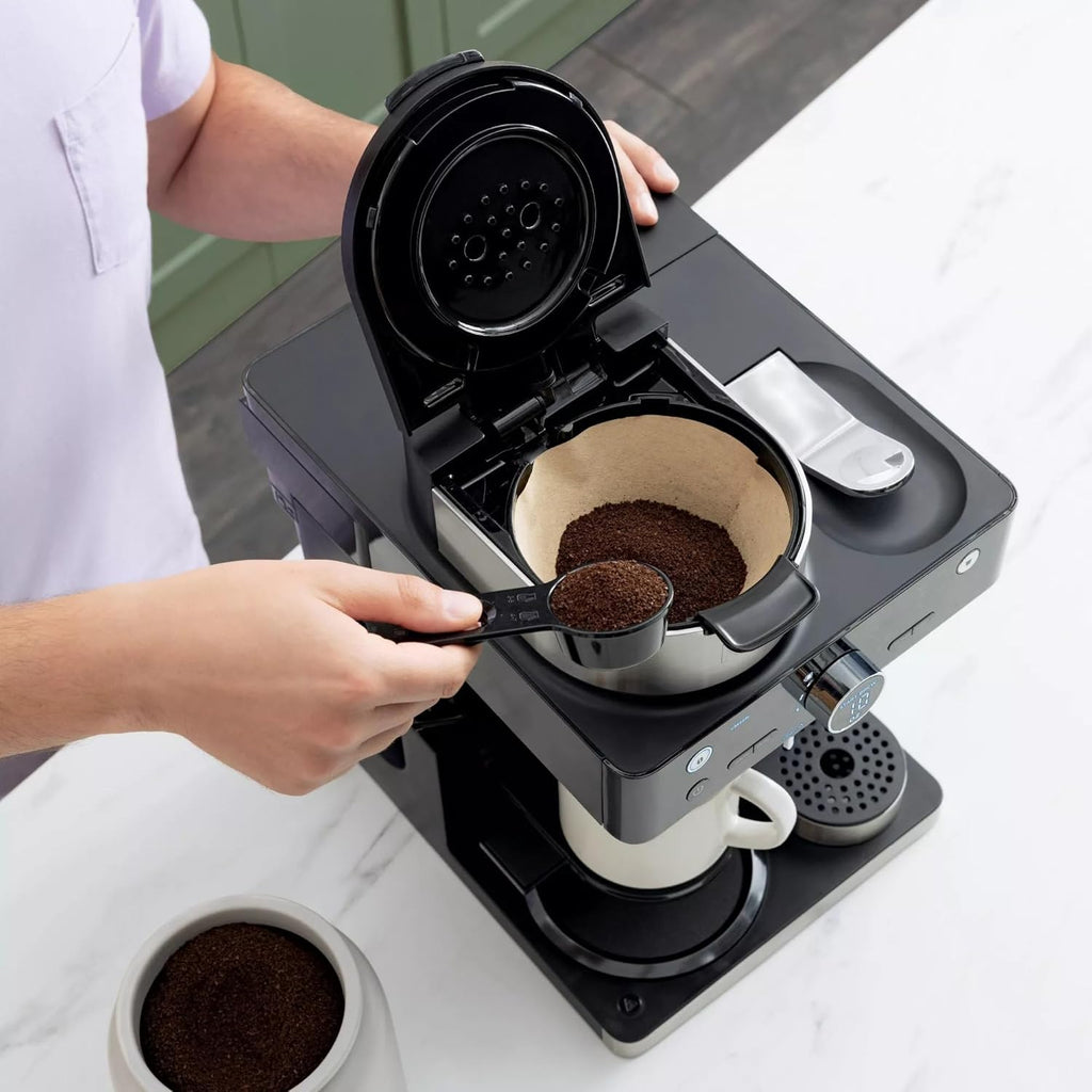 Ninja Refurbished CFN601 Espresso & Coffee Barista System - Single-Serve & 12-Cup Carafe with Frother