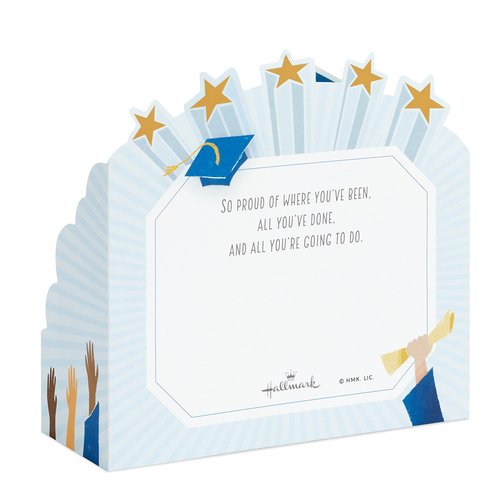 Hallmark Paper Wonder Displayable Pop Up Graduation Card (Hats Off)